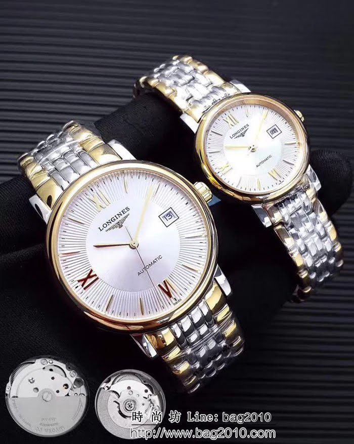 LONGINES浪琴 經典瑰麗 情侶機械對表 WSS1484
